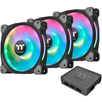 Thermaltake Riing Duo 14 RGB Radiator Fan 3 Pack, Gehäuselüfter schwarz, 3er Set, 1x Controller