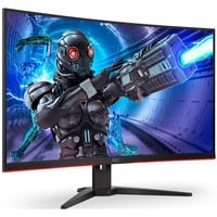 AOC C32G2ZE/BK, Gaming-Monitor 80 cm (32 Zoll), schwarz/rot, FullHD, VA, Curved, AMD Free-Sync, 240Hz Panel