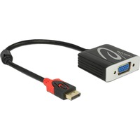 DeLOCK Adapter DisplayPort 1.2 Stecker > VGA Buchse schwarz, 20 cm