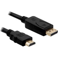 DeLOCK Adapterkabel DisplayPort-Stecker > HDMI-Stecker schwarz, 3 Meter