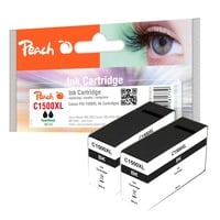 Peach Tinte TwinPack schwarz PI100-272 kompatibel zu Canon PGI-1500BK XL