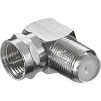 goobay 90°-Winkel-Adapter F-Stecker auf F-Kupplung silber