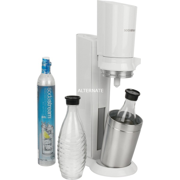 Sodastream Crystal 2.0 3 Glaskaraffen & 1 Zylinder 5j.herstellergarantie SodaStream CRYSTAL 2.0 Megapack, Wassersprudler weiß, inkl. 2