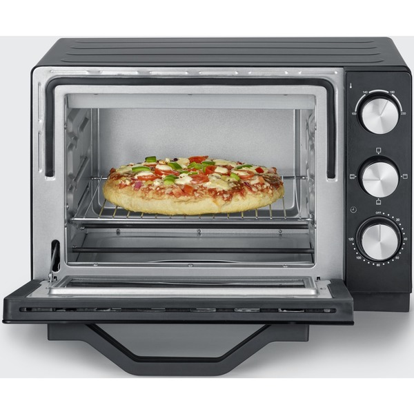 Severin Back- und Toastofen TO 2070, Mini-Backofen schwarz/edelstahl