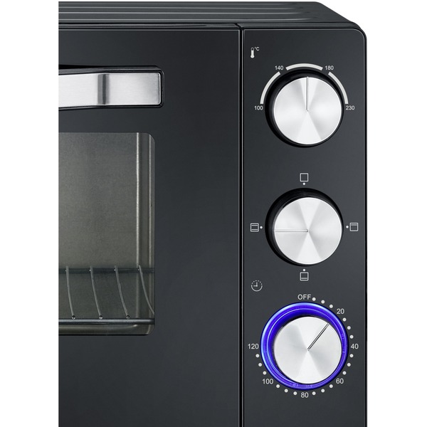 Severin Back- und Toastofen TO 2070, Mini-Backofen schwarz/edelstahl