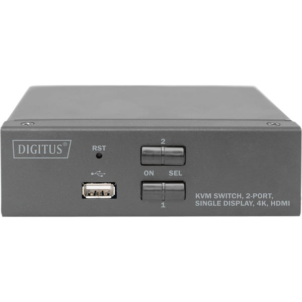 Digitus KVM Switch 2 Port, KVMSwitch schwarz