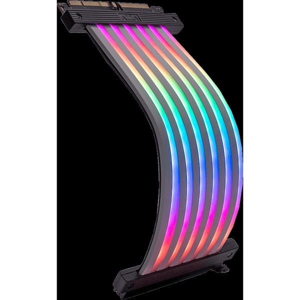 送料＆加工料込 AZZA ACAZ-2OR-I ARGB 200mm PCI-E ケーブル (180°~180°)