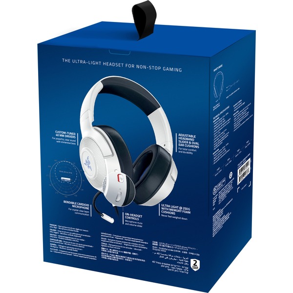 Razer Kraken X, GamingHeadset weiß/blau, 3,5 mm Klinke