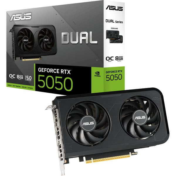 ASUS Dual　GeForce RTX 5050 8GB OC　1年保証 ASUS GeForce RTX 5050 DUAL OC 8GB, Grafikkarte DLSS 4, 3x