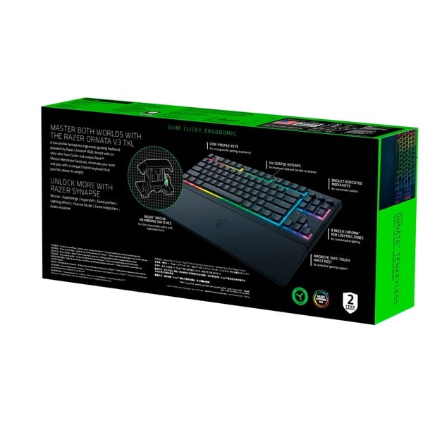 Razer Ornata V3 TKL, Gaming-Tastatur schwarz, DE-Layout, Razer Mecha ...