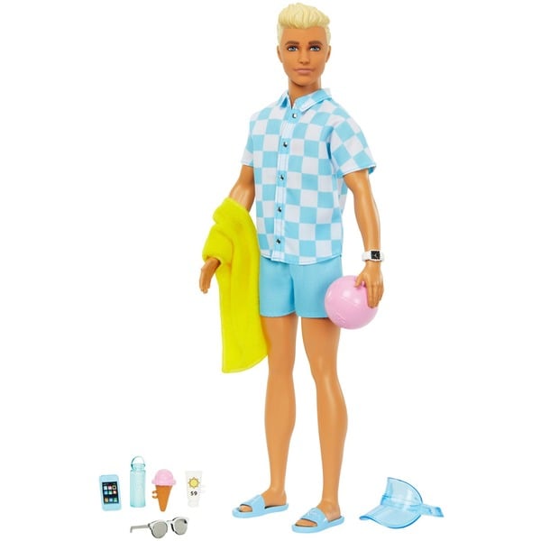 Barbie Beach Bike Set Mit 2 Puppen, Fahrrad, Skateboard & Zubehör – Blau-roses Design, Ab 3 Jahren (HJY84) Barbie Beach Bike Set Mit 2 Puppen, Fahrrad, Skateboard & Zubehör – Blau-roses Design, Ab 3 Jahren (HJY84)