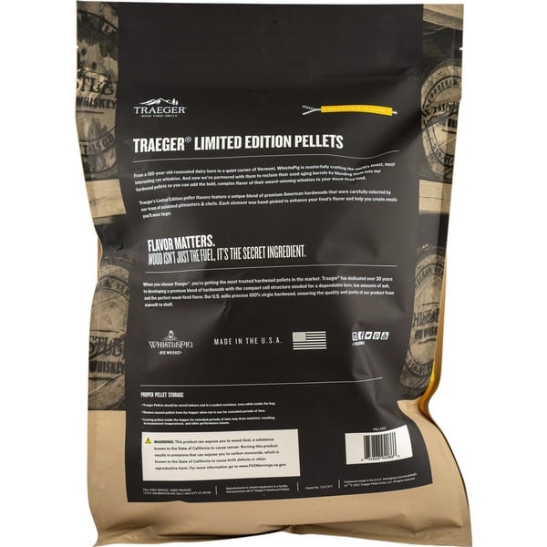 Traeger x WhistlePig Hartholz Pellets WHISKEY BARREL, 8kg, Brennstoff