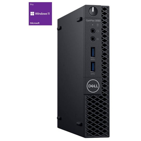Dell OptiPlex 3060 MP Generalüberholt, Mini-PC schwarz, Windows 11