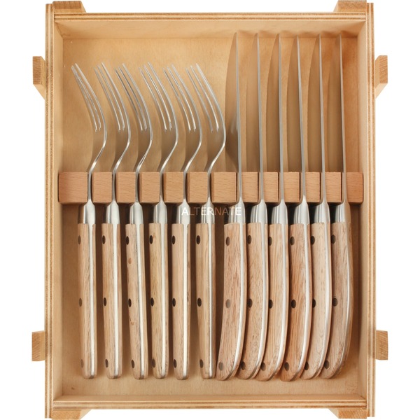 WMF SteakbesteckSet Ranch, 12teilig edelstahl, in Holzkiste