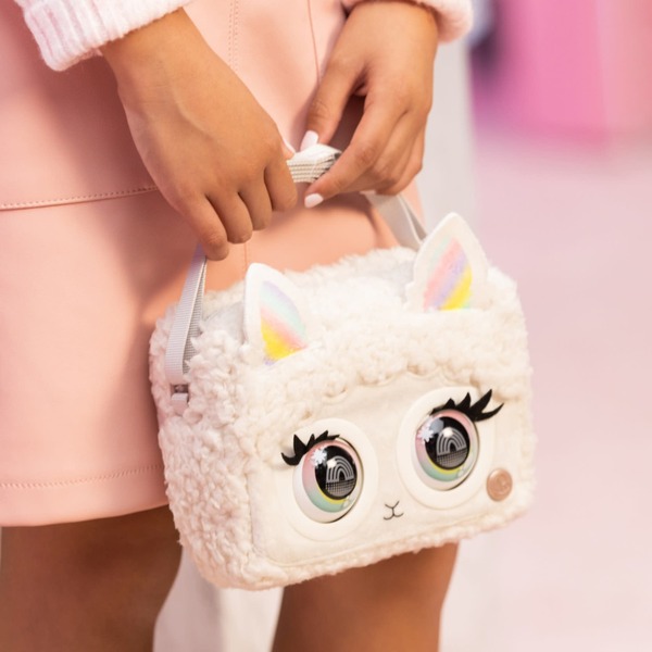 Spin Master Purse Pets Flauschi Lama, Tasche weiß