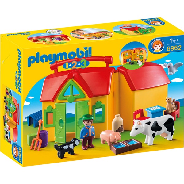 PLAYMOBIL 6962 1.2.3 Mein Mitnehm-Bauernhof Konstruktionsspielzeug PLAYMOBIL 6962 1.2.3 Mein Mitnehm-Bauernhof Konstruktionsspielzeug