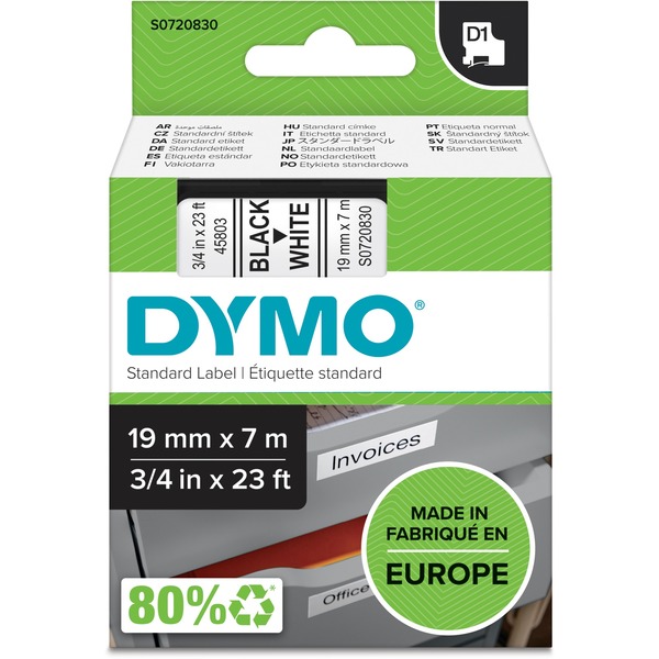 grün für DYMO LabelManager 200 Schriftbandkassette 19mm schwarz 