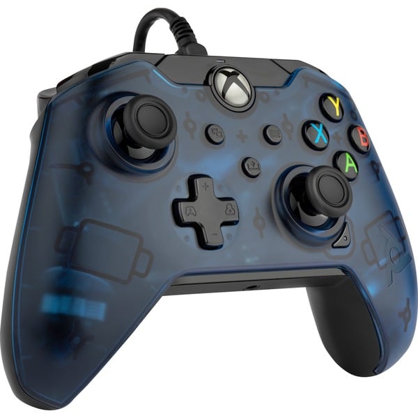 PDP Gaming Wired Controller Midnight Blue, Gamepad blau/transparent