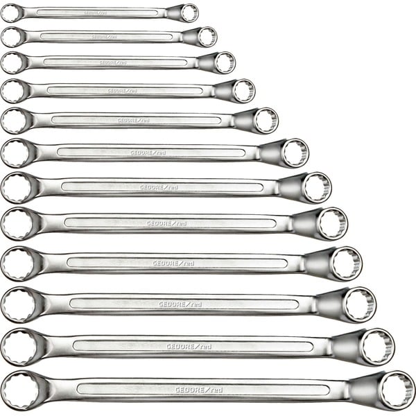Stanley Ringmaulschlüssel-Set, 12-teilig – Chrom, Größen 6-22 Mm, Für Werkstatt & Heimgebrauch