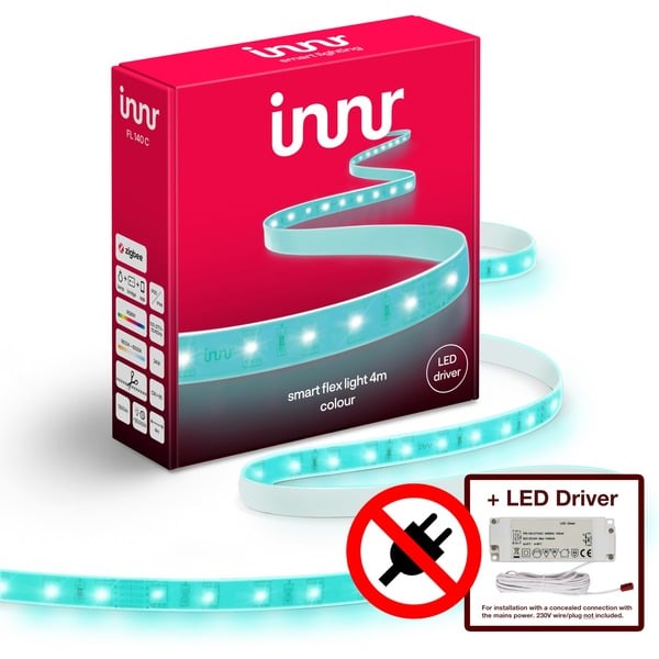 INNR Flex Light Colour LED-Streifen (4 Meter zum direkten Anschluss an das Stromnetz)