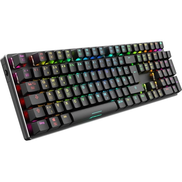 Sharkoon Skiller SGK36W Zwart, RGB, 2,4 GHz draadloze verbinding, Huano Rood
