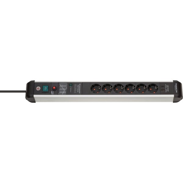 Brennenstuhl Premium-Protect-Line Steckdosenleiste 6-fach schwarz 