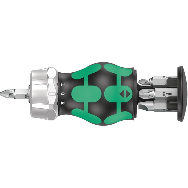 Wera Kraftform Kompakt Stubby Magazin RA 3, Bit-Satz schwarz/grün 