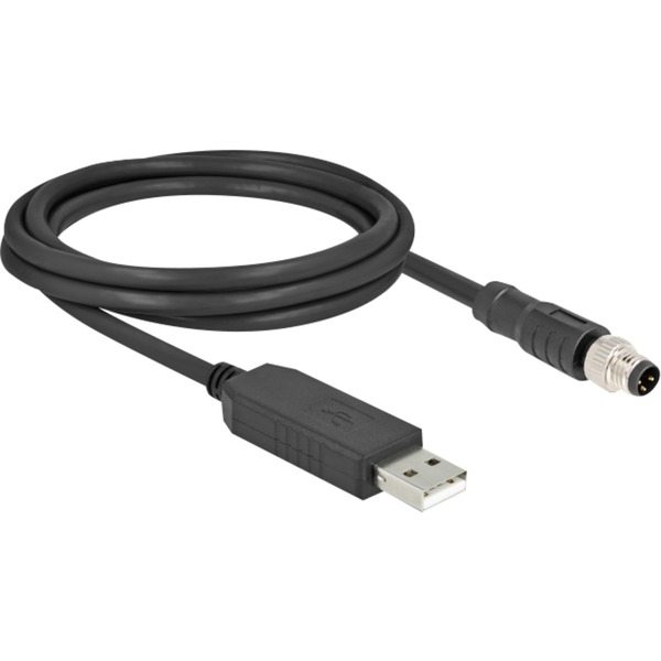 DeLOCK M8 Serielles Anschlusskabel mit FTDI Chipsatz schwarz, 1,8 