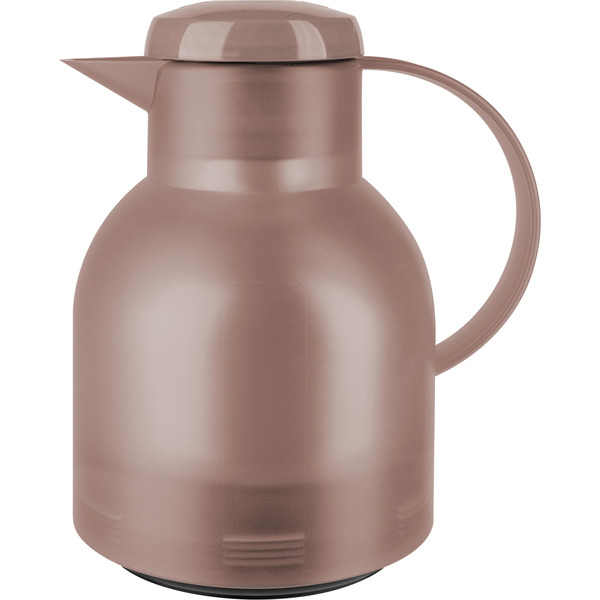 Emsa SAMBA Isolierkanne, 1 Liter dunkelbraun/transparent, QUICK PRESS Verschluss