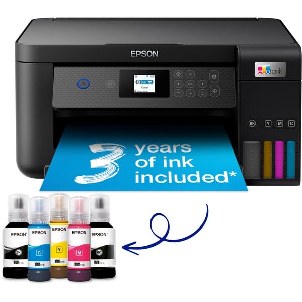 Epson EcoTank ET2850, Multifunktionsdrucker schwarz, Scan, Kopie, USB