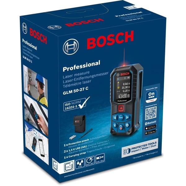 Bosch Professional LaserEntfernungsmesser GLM 5027 C Professional blau/schwarz, Reichweite 50m