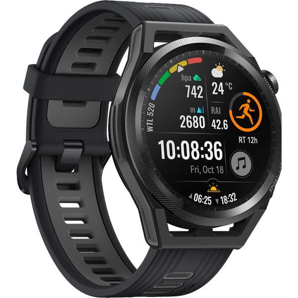Huawei Watch GT Runner, Smartwatch schwarz, 46mm; Armband: Schwarz, Silikon