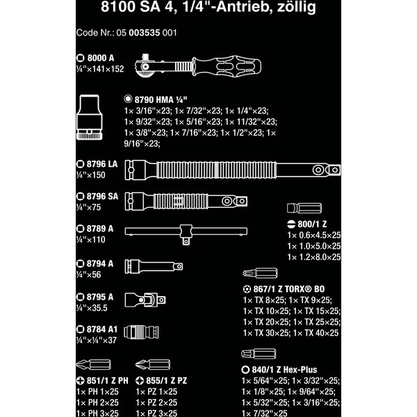 Wera 8100 SA 6 Zyklop Speed 1/4 Ratelset | Dunnink Zwolle