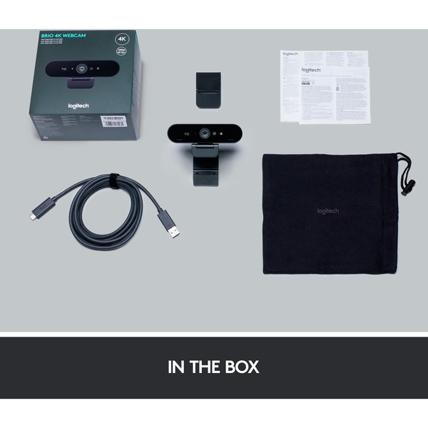 Logitech BRIO Stream, Webcam schwarz, USB, 4K