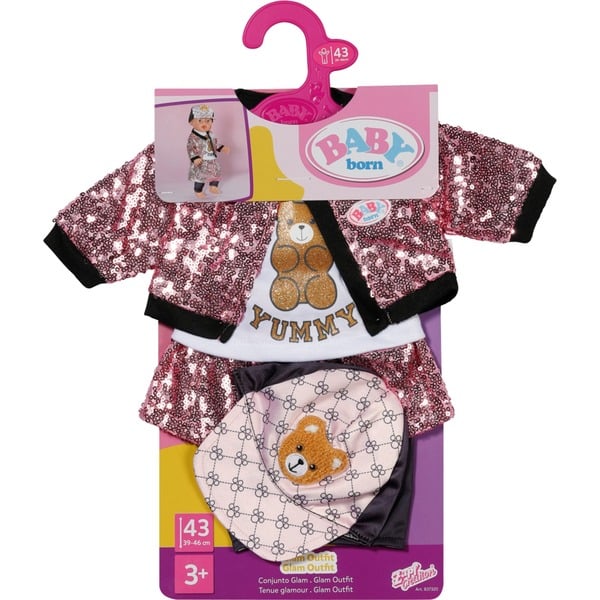 Puppenkleidung Für 35-46cm Baby Puppen - Tüllrock Mit Animalprint Set
