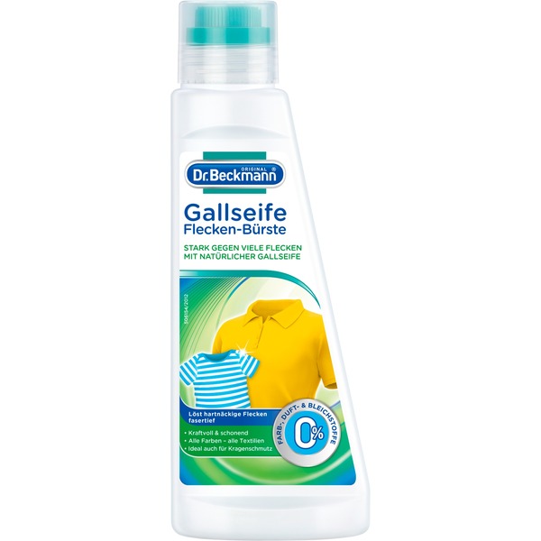 Dr.Beckmann Gallseife Flecken-Bürste 250ml Reinigungsmittel (mit Bürstenapplikator) Dr.Beckmann Gallseife Flecken-Bürste 250ml Reinigungsmittel (mit Bürstenapplikator)