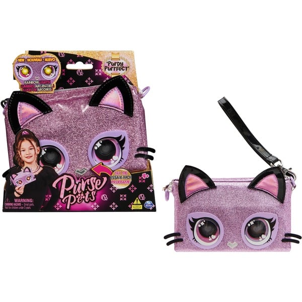 Spin Master Purse Pets Wristlet Kätzchen , Tasche pink/schwarz 