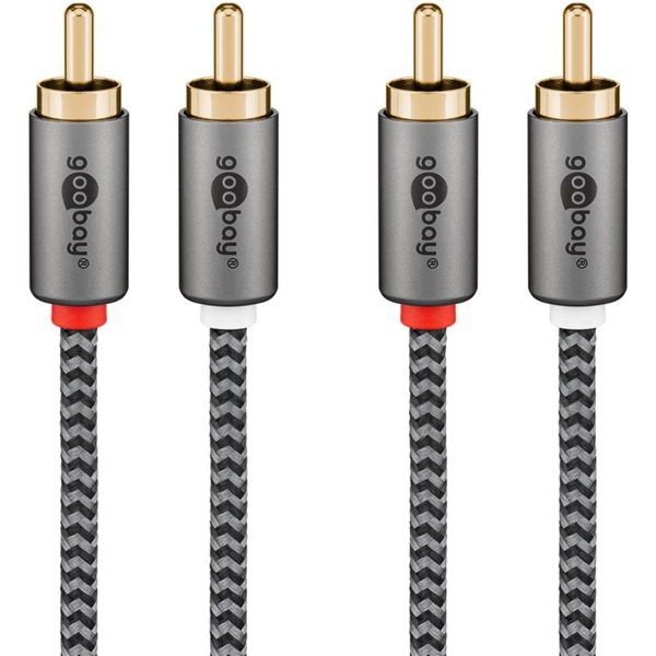 Goobay 50032 Stereo Cinchkabel 1,5m – Hochwertiges Audio-Kabel Für Subwoofer & HiFi-Anlagen