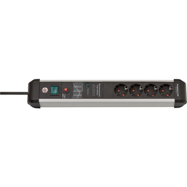 Brennenstuhl Premium-Protect-Line Steckdosenleiste 4-fach schwarz 