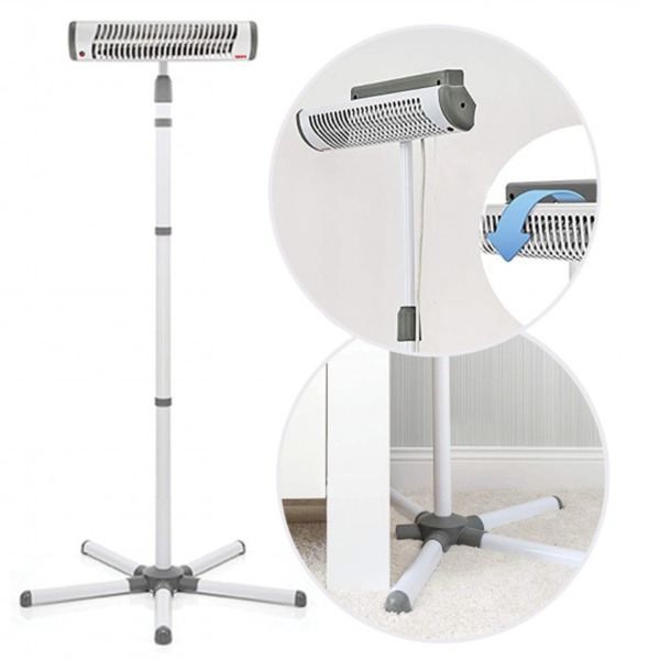 reer EasyHeat Flex WickeltischWärmestrahler, Heizstrahler weiß/grau