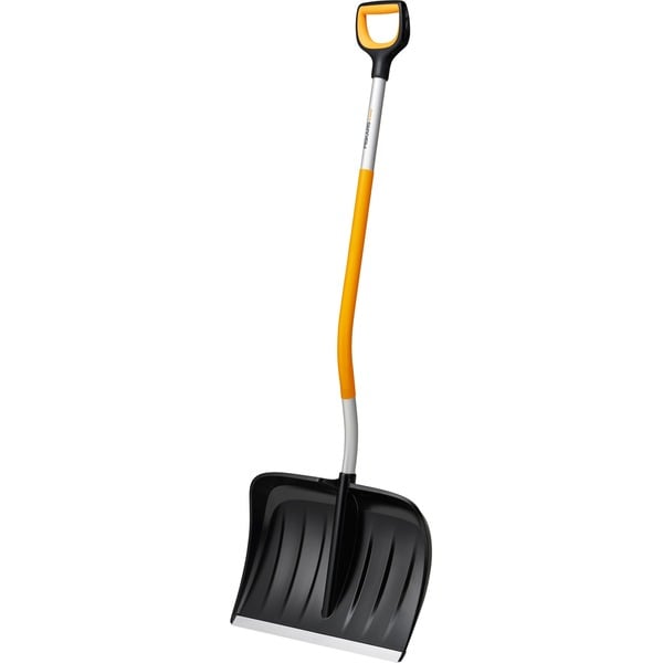 Fiskars Xseries Ergonomischer Schneeräumer, gebogen, Schneeschieber
