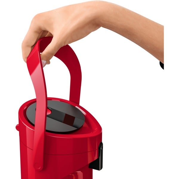 Emsa PONZA PumpIsolierkanne 1,9 Liter rot (glänzend), Comfort Press