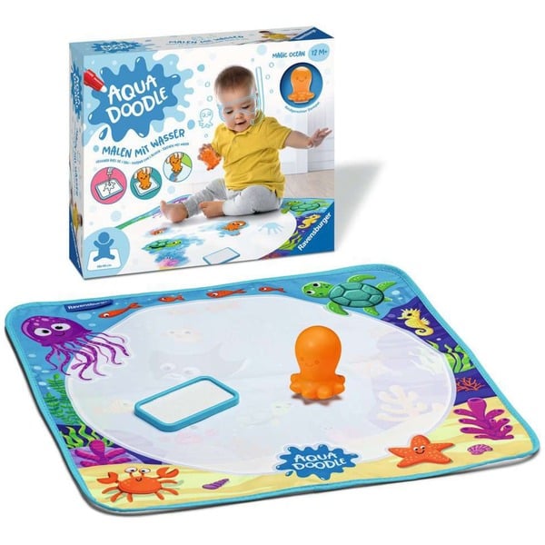 Ravensburger Aqua Doodle ABC - Magische Malmatte Für Kinder (60x75 Cm), Malen Nur Mit Wasser!