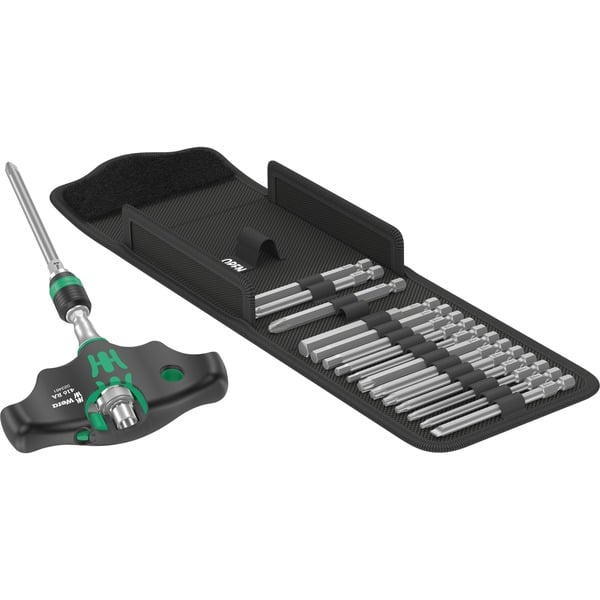 Wera Kraftform Kompakt 400 RA Set 1, mit Ratschenfunktion, Bit 