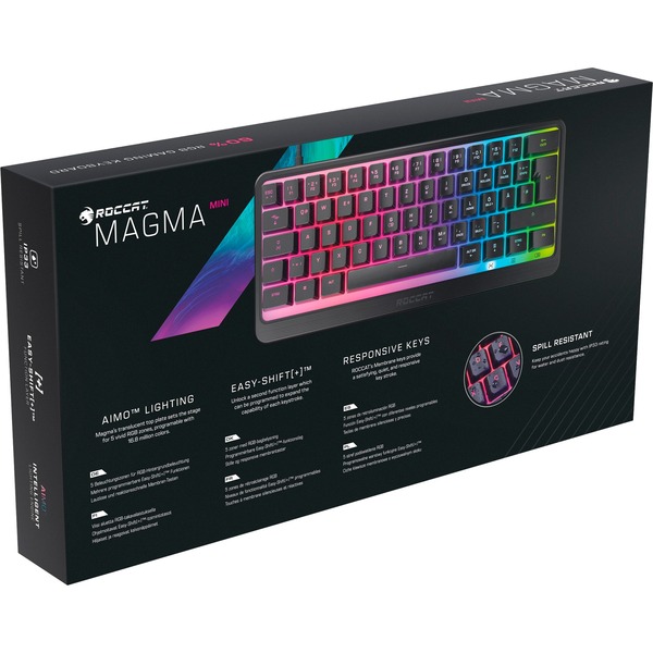 Roccat Magma mini, GamingTastatur schwarz, DELayout, Rubberdome