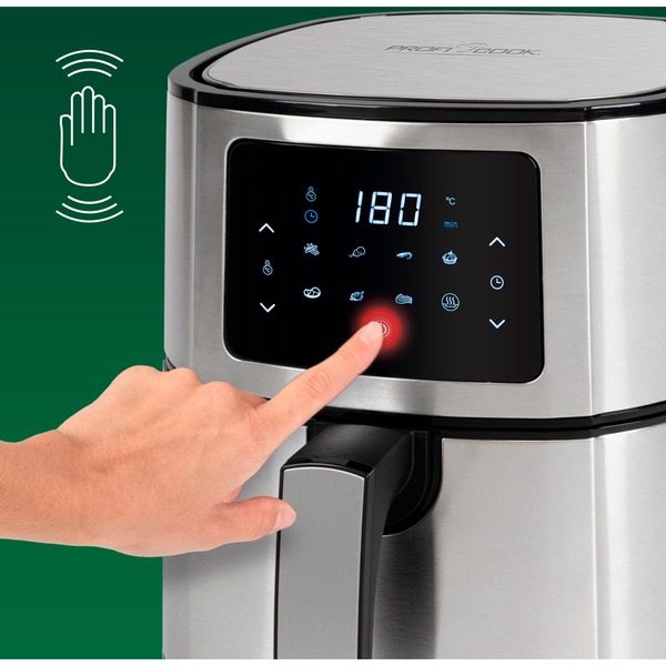 ProfiCook PC-FR 1239 H, Heißluftfritteuse edelstahl/schwarz
