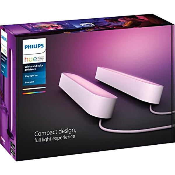 White Lightbar, Ambiance Philips LED-Leuchte Color Doppelpack & HUE weiß, Play