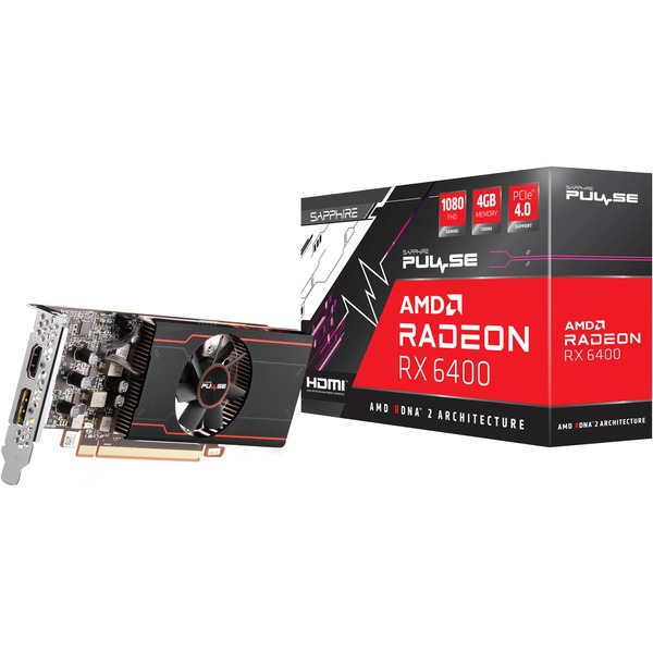SAPPHIRE Radeon RX 6400 PULSE GAMING, Grafikkarte RDNA 2, GDDR6 