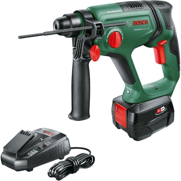 Bosch Heimwerken & Garten AkkuBohrhammer UniversalHammer 18V grün/schwarz, LiIonen Akku 4,0Ah