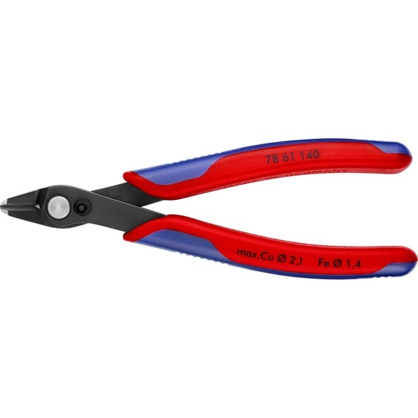 KNIPEX Electronic Super Knips XL 7861140, ElektronikZange rot/blau, mit Öffnungsfeder